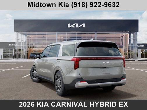 Ivory Silver 2026 Kia Carnival Hybrid EX