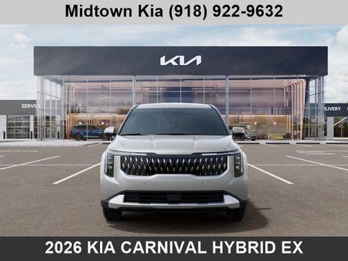Ivory Silver 2026 Kia Carnival Hybrid EX