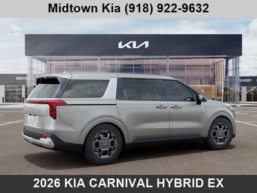 Ivory Silver 2026 Kia Carnival Hybrid EX