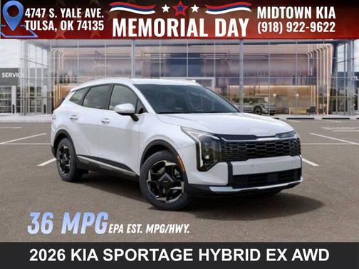 Snow White Pearl 2026 Kia Sportage Hybrid EX
