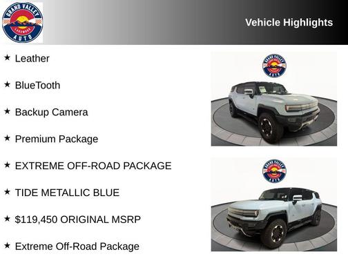 Tide Metallic (Ice Blue) 2024 GMC HUMMER EV SUV 3X