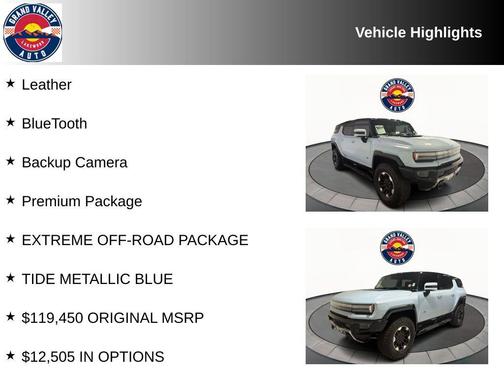 Tide Metallic (Ice Blue) 2024 GMC HUMMER EV SUV 3X