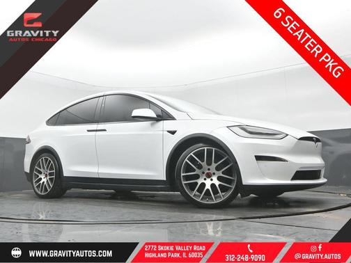 Pearl White Multi-Coat 2022 Tesla Model X Plaid Tri Motor All-Wheel Drive