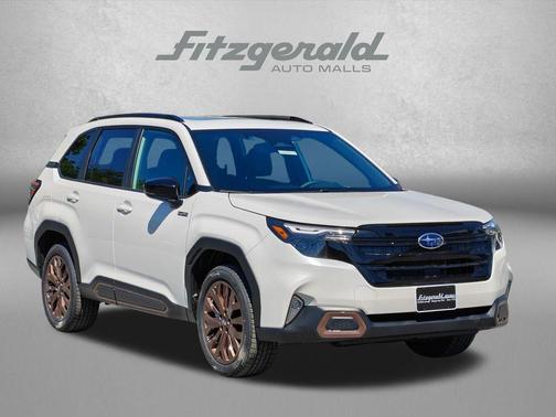 Crystal White Pearl 2026 Subaru Forester Hybrid Sport SUV