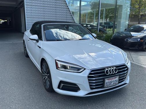 Glacier White Metallic/Black Roof 2018 Audi A5 2.0T Premium Plus