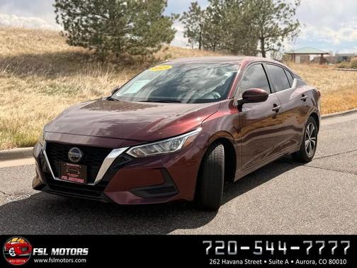 Maroon 2021 Nissan Sentra SV