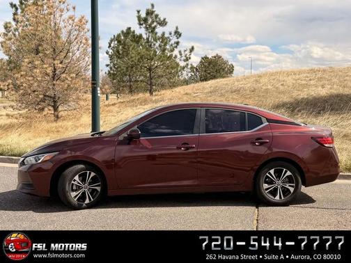 Maroon 2021 Nissan Sentra SV