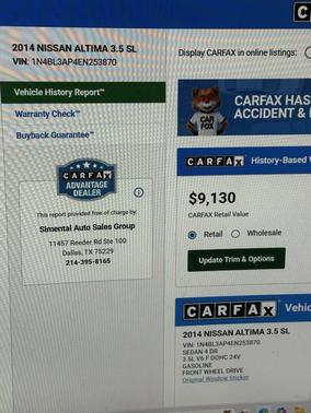 2014 Nissan Altima 3.5 SL