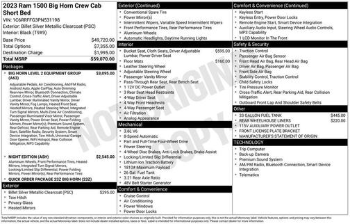 Billet Silver Metallic Clearcoat 2023 RAM 1500 Big Horn/Lone Star