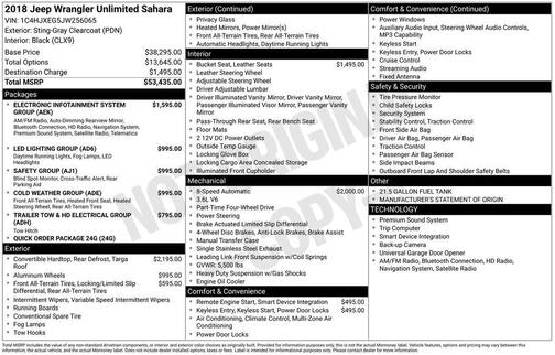 2018 Jeep Wrangler Unlimited Sahara