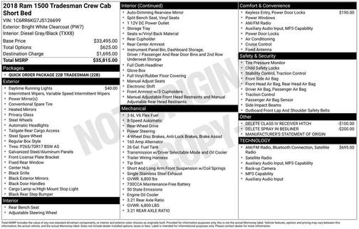 Bright White Clearcoat 2018 RAM 1500 Tradesman