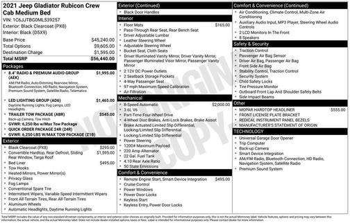 2021 Jeep Gladiator Rubicon