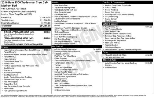 2016 RAM 2500 Tradesman