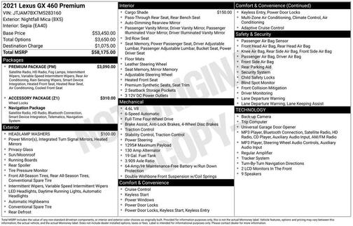 Blue 2021 Lexus GX 460 Base