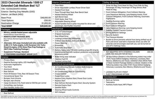 Sterling Gray Metallic 2023 Chevrolet Silverado 1500 LT