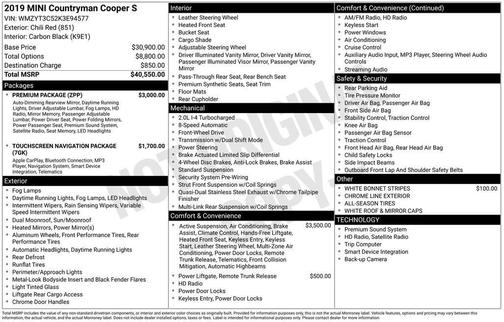 2019 MINI Countryman Cooper S