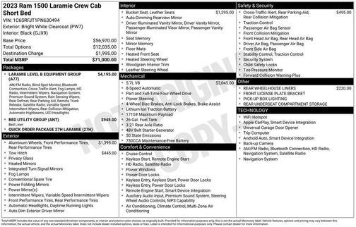 Bright White Clearcoat 2023 RAM 1500 Laramie