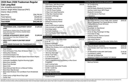 2020 RAM 2500 Tradesman