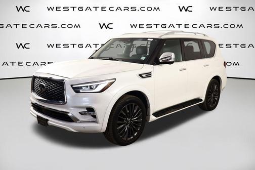 Moonstone White 2023 INFINITI QX80 SENSORY AWD