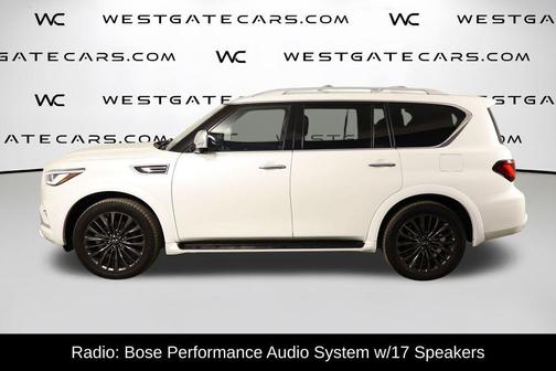 Moonstone White 2023 INFINITI QX80 SENSORY AWD