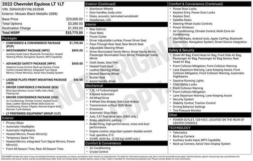Mosaic Black Metallic 2022 Chevrolet Equinox 1LT