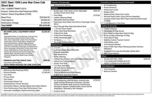 2021 RAM 1500 Big Horn