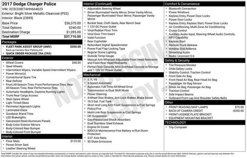 2017 Dodge Charger Police