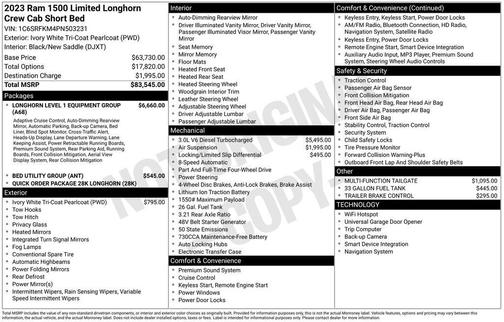 2023 RAM 1500 Longhorn