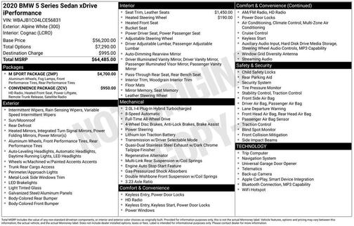 Alpine White 2020 BMW 530e xDrive iPerformance
