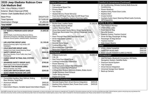 2020 Jeep Gladiator Rubicon