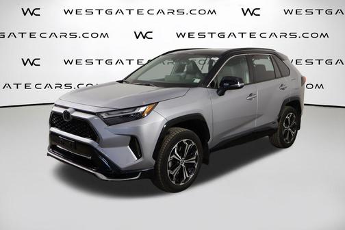 Silver Sky Metallic/Midnight Black Metallic 2025 Toyota RAV4 Hybrid SE