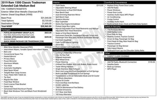 Billet Silver Metallic Clearcoat 2019 RAM 1500 Classic Tradesman