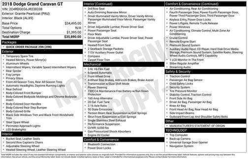 2018 Dodge Grand Caravan GT
