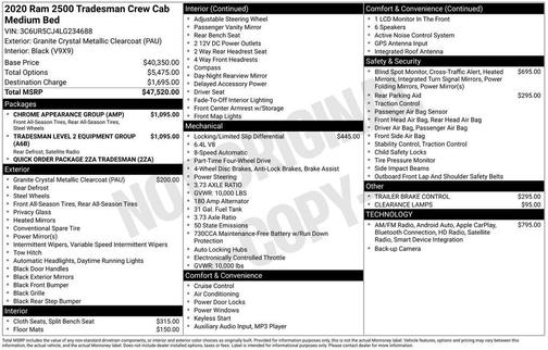 2020 RAM 2500 Tradesman