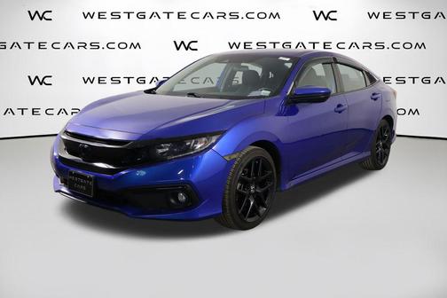 Aegean Blue Metallic 2019 Honda Civic Sport