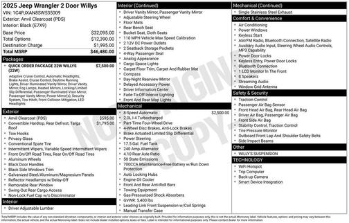 2025 Jeep Wrangler Sport