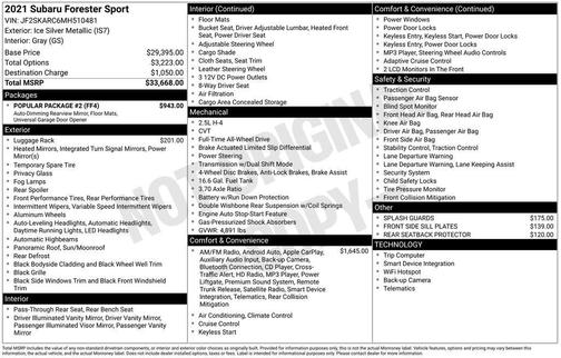 2021 Subaru Forester Sport