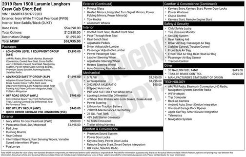 2019 RAM 1500 Longhorn