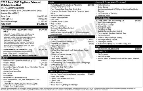 2020 RAM 1500 Big Horn