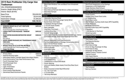 2019 RAM ProMaster City Tradesman