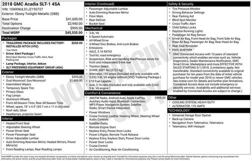 2018 GMC Acadia SLT-1