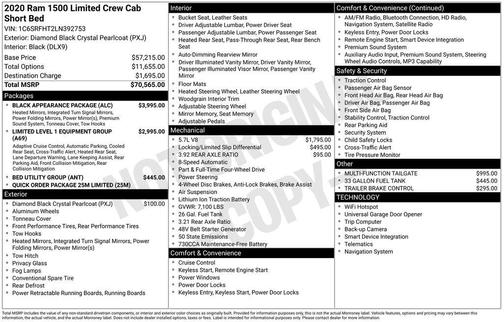 2020 RAM 1500 Limited