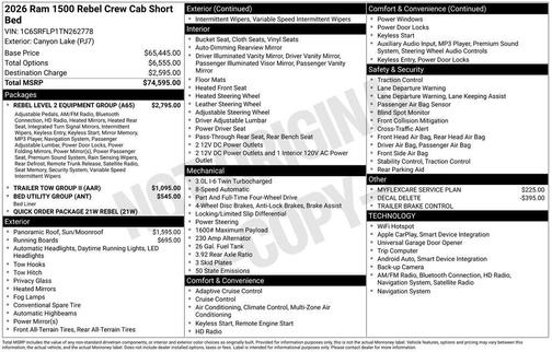 Canyon 2026 RAM 1500 Rebel