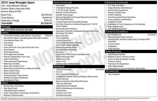 2015 Jeep Wrangler Sport