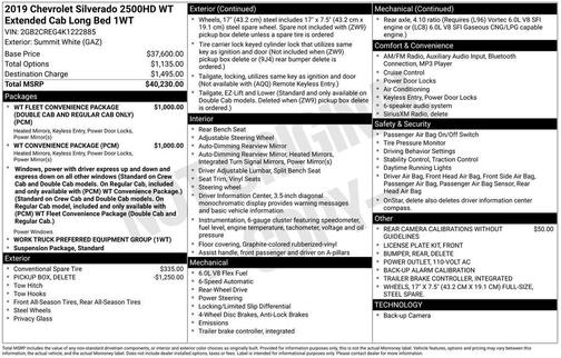 2019 Chevrolet Silverado 2500 WT