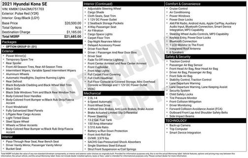 2021 Hyundai KONA SE