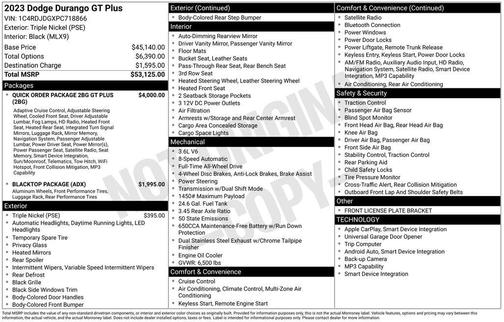 Triple Nickel 2023 Dodge Durango GT Plus