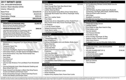 2017 INFINITI QX50 Base