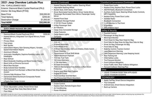 2021 Jeep Cherokee Latitude Plus