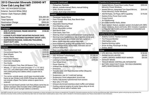 Summit White 2013 Chevrolet Silverado 2500 Work Truck